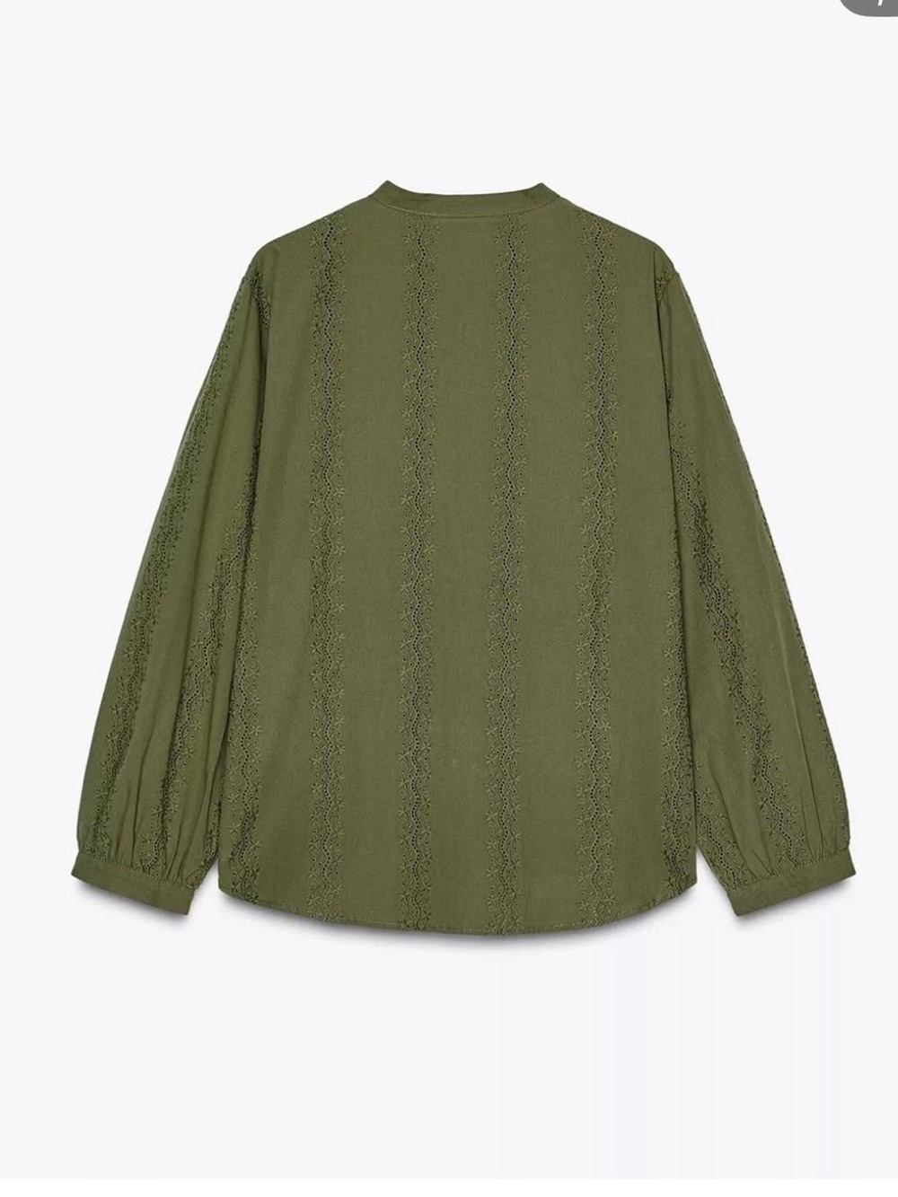 New Zara Embroidered Summer Shirt Size S No Discount View 5